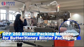 Butter Packing DPP 260 Automatic Blister Packing Machine with Stirring Heating Barrel amp Piston Pump [upl. by Frasch]