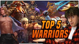 Top 5 WARRIORS amp BUILDS TO CLIMB RANKED RIGHT NOW [upl. by Airottiv611]