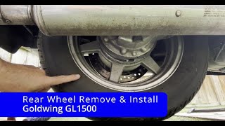 Honda GL1500 Goldwing  Rear Wheel Removal and Install [upl. by Pearl]