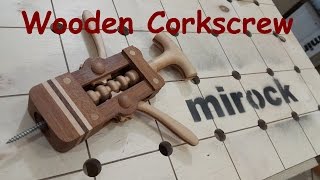 Homemade Wooden Corkscrew Wine Bottle Opener [upl. by Llerrehs]