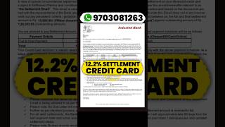 Credit Card Settlement 122 loansettlement creditcard [upl. by Ongineb727]