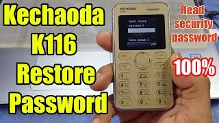 Kechaoda K116 Password Reset  Read security password [upl. by Aniala]