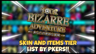 YBA Skin and Item Tier List by PKERS  YBA [upl. by Hafler]