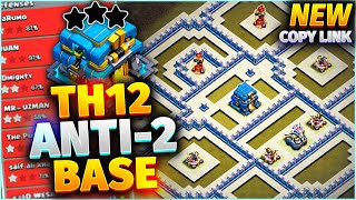 TH12 Anti2 Star War Base  Best Base Design for Town Hall 12  Clash of Clans [upl. by Lower]