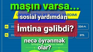 Sosial Yardim İmtina səbəbi [upl. by Morril]