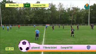 20180922 Röszke  Csongrád 12 Borda Szilárd góljai 01 02 [upl. by Nichols]