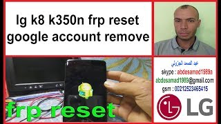 lg k8 k350n frp reset google account remove [upl. by Oluap724]