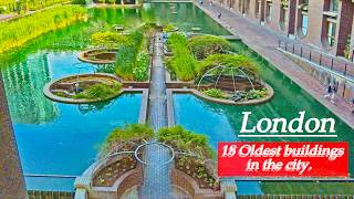 Exploring London looking for the 18 Oldest buildings in the city 4K Walk Part 02 Guide [upl. by Vogele602]