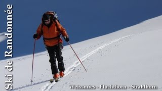 4000 de Saas fee Ski de rando Weissmies Strahlhorn Allalinhorn [upl. by Ansel]