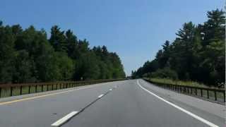 Adirondack Northway Interstate 87 Exits 25 to 27 northbound [upl. by Ritz]