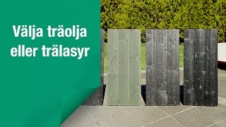 Så här väljer du mellan träolja trälasyr och heltäckande utomhusfärg [upl. by Yur]