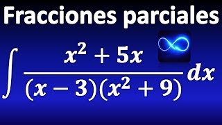 278 Integral mediante fracciones parciales con factor cuadrático irreducible [upl. by Lymn862]