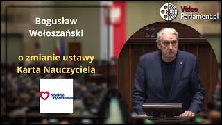 Bogusław Wołoszański  o zmianie ustawy Karta Nauczyciela [upl. by Torres]