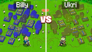 Billy Polizei vs Ukri Militär Bau Challenge in Minecraft [upl. by Sukramal632]