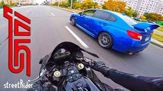 ЧУВАК НА СУБАРУ ПЫТАЛСЯ  Subaru WRX STI vs Fireblade [upl. by Alikahs]