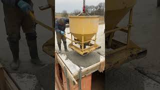 Pouring concrete with betonbak💯 top work construction viralvideo power bigwork truck [upl. by Cope]