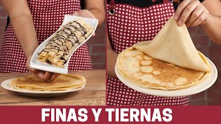 masa para crepas  como hacer masa para crepas dulces y saladas [upl. by Damalis]