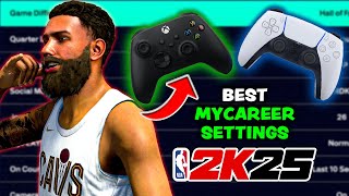 Best Settings For MyCareer In NBA 2K25 Gameplay Settings Controller Settings Coach Settings [upl. by Eimorej356]