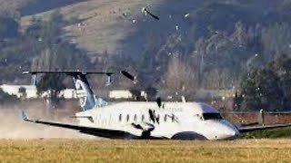 Air New Zealand Beech 1900 crash landing [upl. by Iaj]