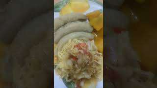 Cabbage and saltfish with banana and pumpkin [upl. by Ellerd]