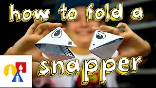 How To Fold An Origami Snapper Puppet [upl. by Hareehahs]