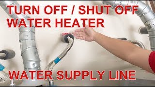 Shut Off the Water Supply to your Water Heater [upl. by Zat520]