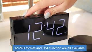 New video for ANJANk AC189 alarm clock with wireless bed shaker [upl. by Janith]