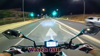 CFMOTO 300NK Long range LED night LIGHTS TEST [upl. by Rooney]