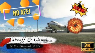 Microsoft Flight Simulator 2020 amp Pmdg DC6 tutoriallessons Takeoff amp CLimb NO AFE 2K EP4 [upl. by Wende703]