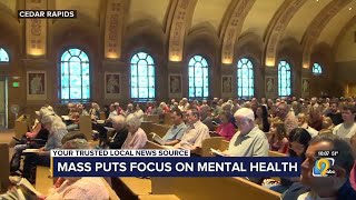 Annual Mental Illness Awareness Mass grows at Cedar Rapids church [upl. by Xonnel714]