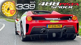 Ferrari 488 Pista  0339 Acceleration TOP SPEED POV amp Sound [upl. by Hendricks]