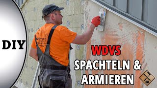 WDVS Dämmplatten richtig armieren  WDVS armieren  Vollwärmeschutz verspachteln  So gehts [upl. by Cusack435]