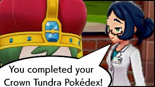 What Happens When You COMPLETE The Crown Tundra Pokedex in Pokemon Sword and Shield [upl. by Lesoj47]