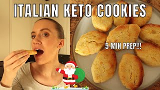 KETO RICCIARELLI ITALIAN CHRISTMAS COOKIE LESS THAN 2GR OF CARBS Ready in 5 min [upl. by Birdie194]