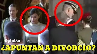 FILTRAN LOS GESTOS DE LETIZIA Y FELIPE EN LA PASCUA MILITAR QUE INDICAN DIVORCIO INMINENTE [upl. by Enifesoj577]