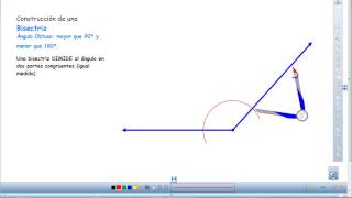 Construcción de una Bisectriz en un Ángulo Obtuso [upl. by Tenneb]