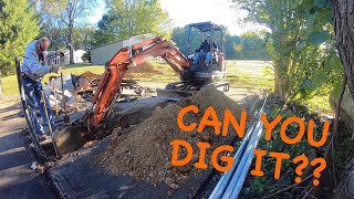 Trenching Water amp Electric Utilities to a Metal Building [upl. by Idnim]