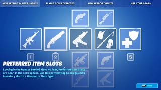 Preferred Item Slots  New Setting in next Update in Fortnite  Fortnite Season 7 [upl. by Scurlock]