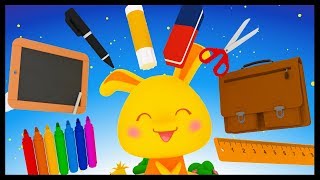 Les fournitures scolaires  Dessins animés et chansons sur lécole  Titounis Découverte [upl. by Zorine]