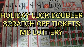 Holiday Luck Doubler 🎄 Scratch Off Tickets MD Lottery subscribe mdscratchoffs lottery [upl. by Anibor924]