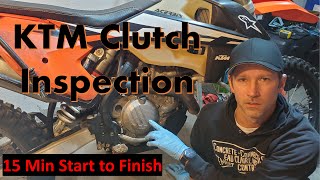 KTM EXC 500 Clutch Inspection [upl. by Mcdade]