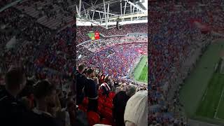 Crystal Palace Ultras  Holmesdale Fanatics  Wembley 17th April 2022 ❤💙 [upl. by Domenic]