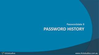 Passwordstate 8  Password History [upl. by Nesnaj929]