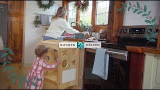 Give the Gift of Togetherness this Holiday with a Guidecraft Kitchen Helper Safety Step Stool [upl. by Mickelson460]