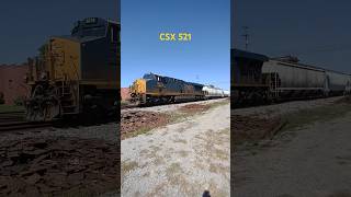 CSX 521 with 3076 csx es44ac CameraBryan horns trainhorn athensalabama freighttrain train [upl. by Utas768]