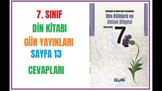 7 Sınıf Din Kültürü Kitabı Cevapları Gün Yayınları Sayfa 13 [upl. by Britteny]