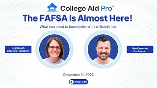 FAFSA is almost here What you need to know before its officially live 121423 [upl. by Nalym]