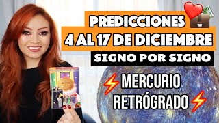 HORÓSCOPO 4 al 17 DE DICIEMBRE 🔮 SIGNO POR SIGNO [upl. by Mehelhteb]