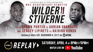 PBC Replay Deontay Wilder vs Bermane Stiverne 2  Full Televised Fight Card [upl. by Ellinehc]