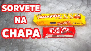 O Sorveteiro  Como Fazer Sorvete na Chapa com KitKat e Paçoca [upl. by Buford]